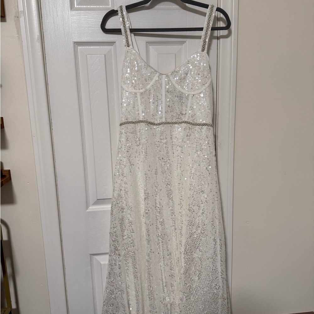 Lulus Exceptionally Glamorous White Sequin Dress
